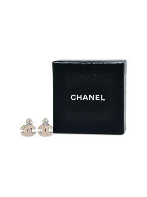Chanel Beige CC Clip-On Earrings