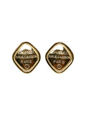 Chanel Gold Plated 31 Rue Cambon Paris Clip-On Earrings