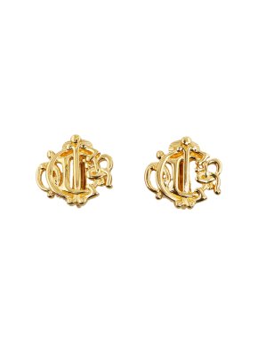 Dior Vintage Gold Plated CD Clip On Earrings
