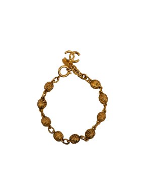 Chanel Vintage Gold Plated CC Bracelet