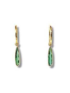 100% Capri Octavia Elizabeth Gabby Tourmaline Hoop Earrings
