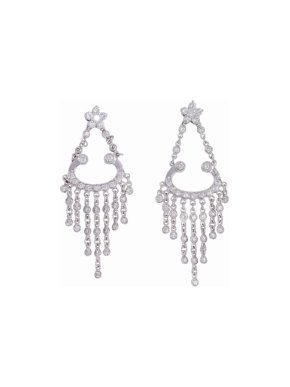 18kt White Gold Diamond Chandelier Earrings