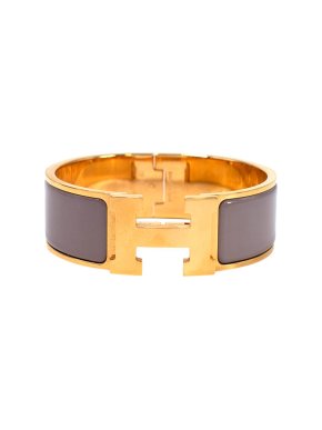 Hermes Lilac and Gold Clic Clac H Bracelet