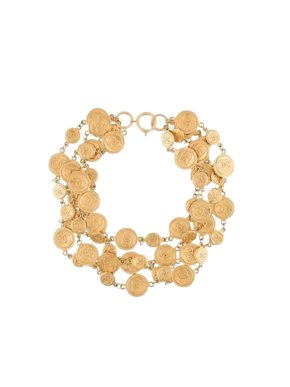 Chanel Gold Plated CC Medallion Necklace