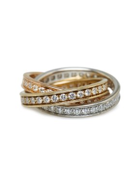 Cartier 18K Diamond Trinity Ring