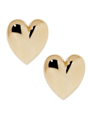 Jennifer Fisher Gold Plated Puffy Heart Earrings