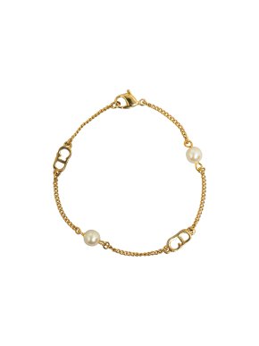 Dior Faux Pearl Chain Bracelet