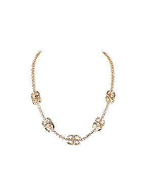 Chanel Crystal Embellished CC Necklace