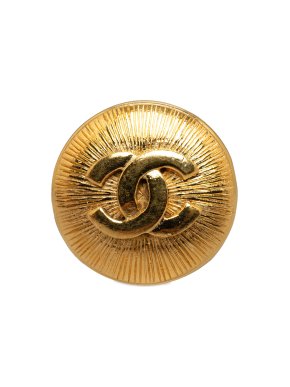 Chanel Gold Tone CC Brooch