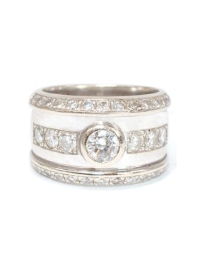 Bespoke 18ct White Gold 3.2ct Diamond Ring