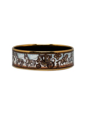 Hermes Wide Enamel Bangle