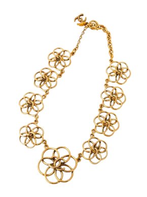 Chanel CC Flower Medallions Collar Necklace