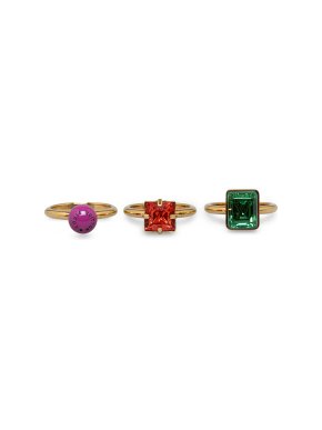Louis Vuitton Resin & Crystal Cosmopolitan Ring Set