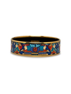 Hermes Wide Enamel Bangle