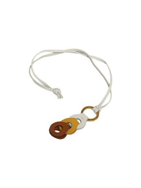 Bottega Veneta Tricolor Leather Necklace