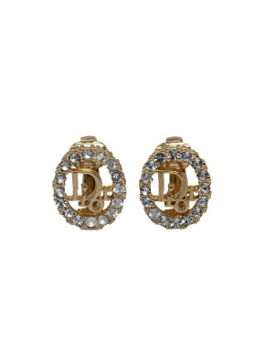Dior Rhinestone Clip-On Earrings