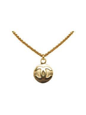 Chanel CC Round Pendant Necklace