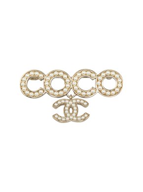 Chanel Coco Faux Pearl Brooch