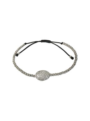 Bespoke White Gold Diamond and Bead Stacking Bracelet