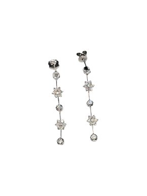 Bespoke White Gold Diamond Drop Earrings