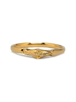 Hermes Gold Tone Tete de Cheval Horse Bangle