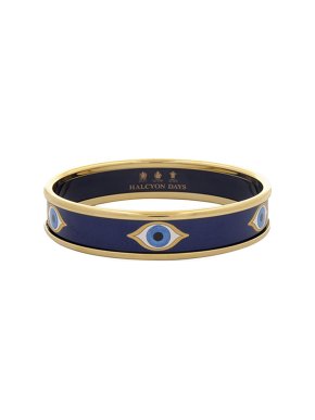 Halcyon Days Gold-Plated Evil Eye Bangle