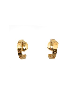 Cartier 18K Yellow Gold LOVE Earrings
