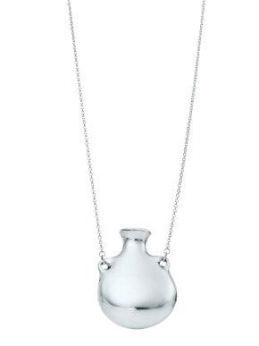 Tiffany & Co. Sterling Silver Elsa Peretti Open Bottle Pendant Necklace