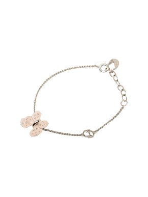 Dior Pale Pink Butterfly Rhinestone Bracelet