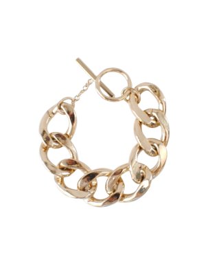 Saint Laurent Gold Tone Large Chain Bracelet