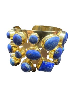 Custommade Bespoke Lapis Lazuli Cuff Bracelet