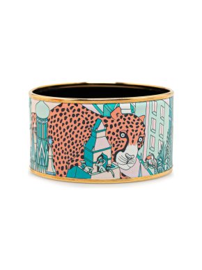 Hermes Multicoloured Extra Wide Enamel Bangle