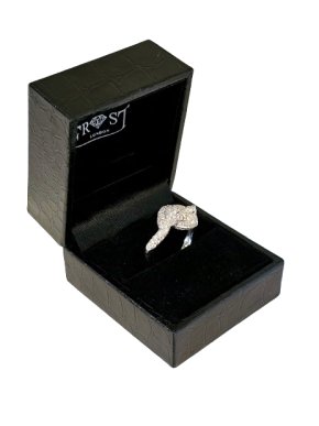 Frost of London 18ct White Gold Diamond Frog Ring