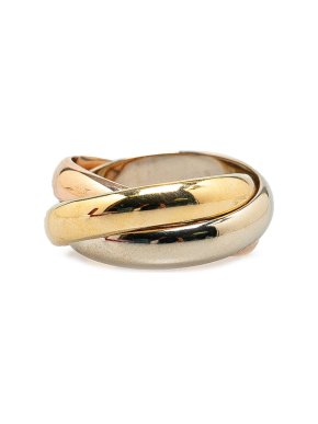 Cartier Tricolor Large Model 18K Gold Classic Trinity Ring