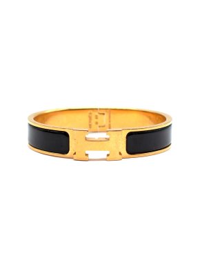 Hermes Black Clic H Bracelet