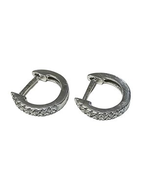 Bespoke 14ct White Gold Diamond Micro Huggies