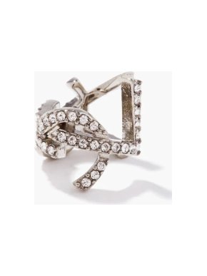 Saint Laurent Crystal Cassandre Ear Cuff