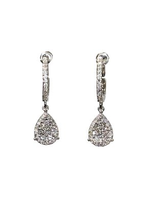 18ct white Gold and Diamond Drop Earrings