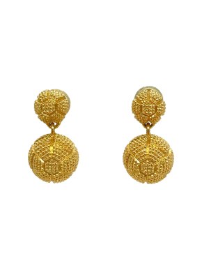 Dior Gold Plated Ball Drop Earrings
