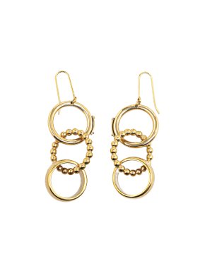 Dolce & Gabbana Gold Plated D&G Hoop Earrings