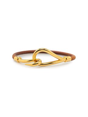 Hermes Gold Plated Jumbo Hook Bracelet
