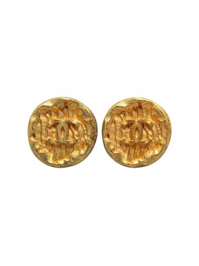 Chanel Gold Plated CC Clip On Earrings