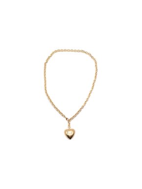 Roxanne Assoulin Chunky Heart & Soul Gold-Tone Necklace