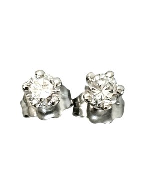 Bespoke 18ct White Gold Diamond Solitaire Earrings