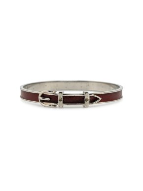 Hermes Leather Belt Buckle Bangle