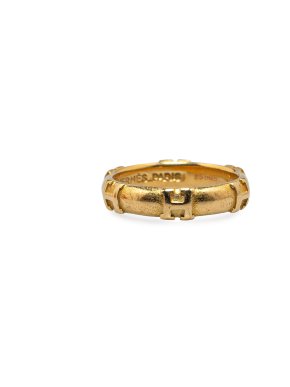 Hermes 18K Yellow Gold Fidelite Ring 1
