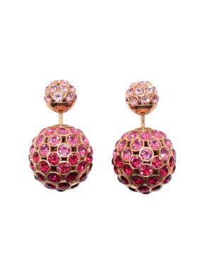 Dior Pink Crystal Mise En Dior Tribales Earrings