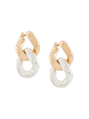 Bottega Veneta Gold and Silver Chain Earrings