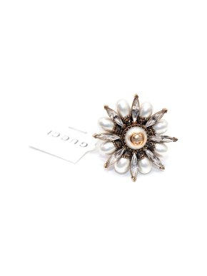 Gucci Gold Tone 3 In 1 Flower Ring
