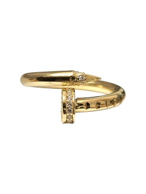 Bespoke Yellow Gold Screw Ring